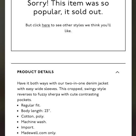 Madewell Reversible Sherpa Jean Jacket - Picture 3 of 11